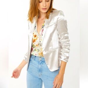NEW Generation Love Metallic Pink Satin Like Blazer